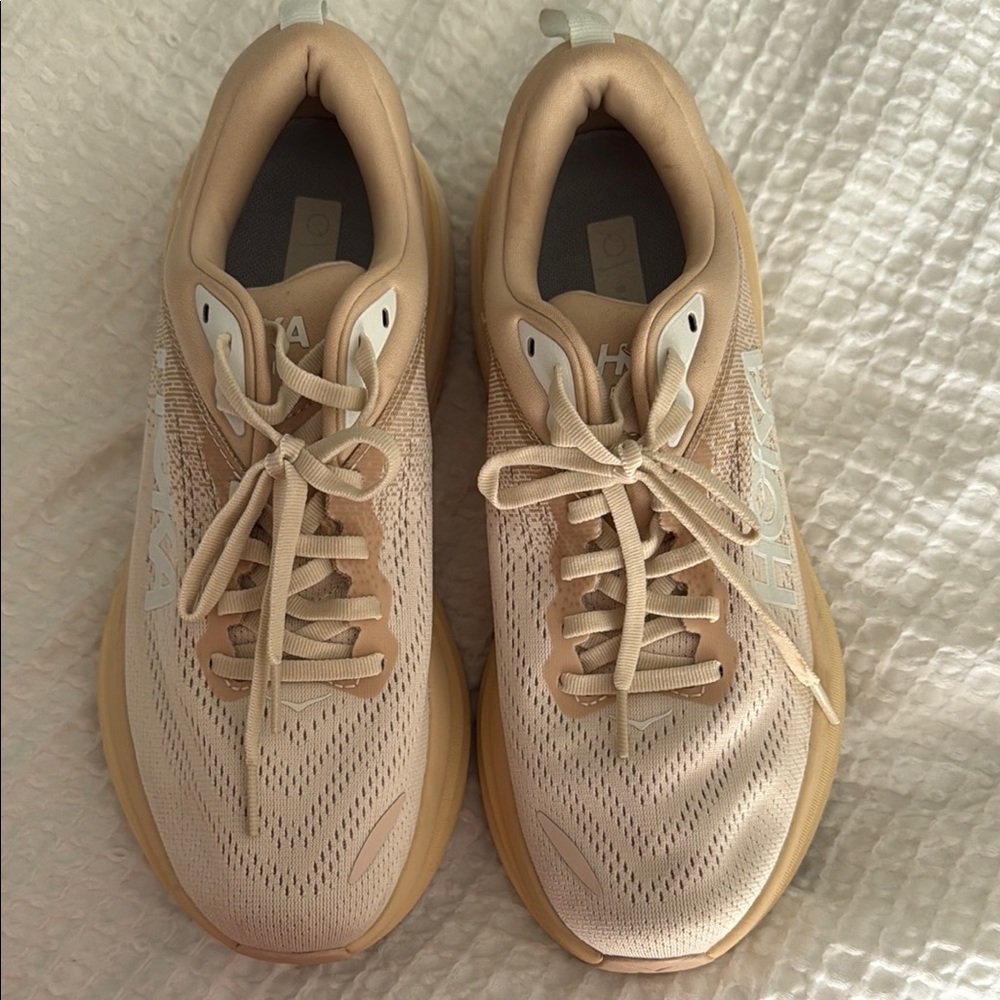 Hoka Women's Tan Running Shoes